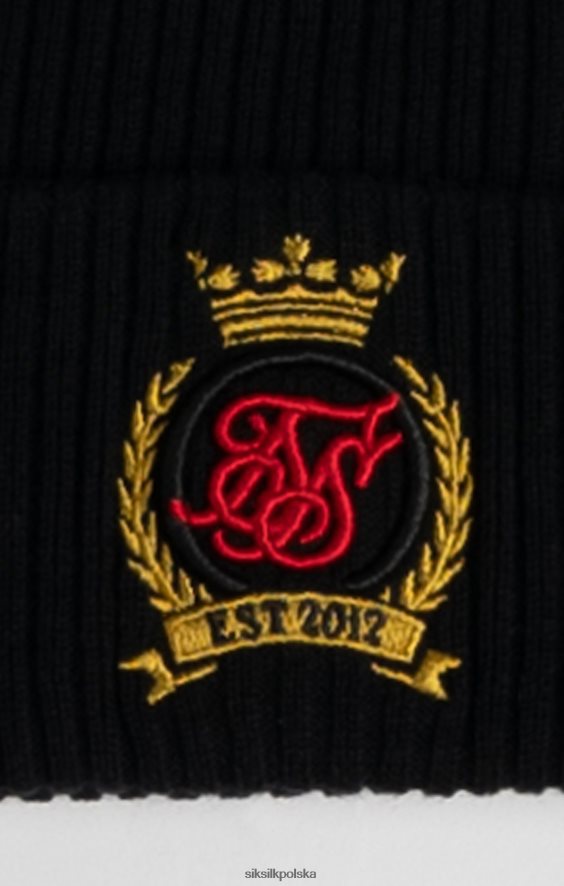 dla obu płci akcesorium 4TPF230 SikSilk czapka typu beanie z czarnym herbem