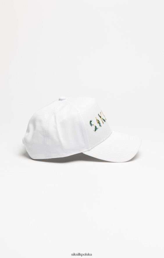 dla obu płci akcesorium 4TPF234 SikSilk Czapka typu trucker z białym kwiatowym haftem