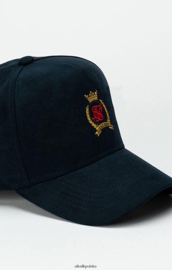 dla obu płci akcesorium 4TPF235 SikSilk Granatowa czapka typu trucker z herbem