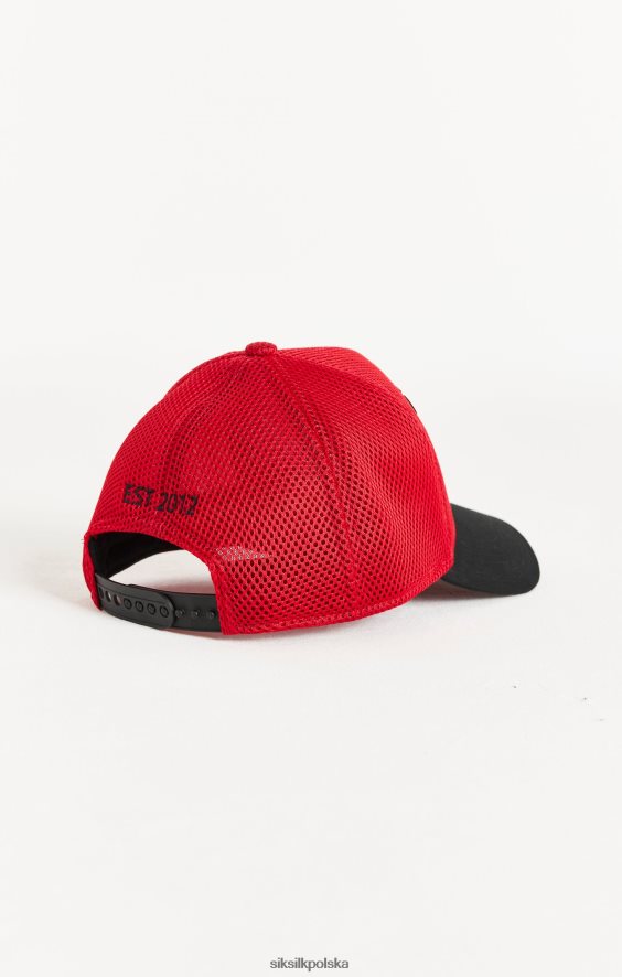 dla obu płci akcesorium 4TPF241 SikSilk czerwona czapka typu trucker 89 z pełną siateczką
