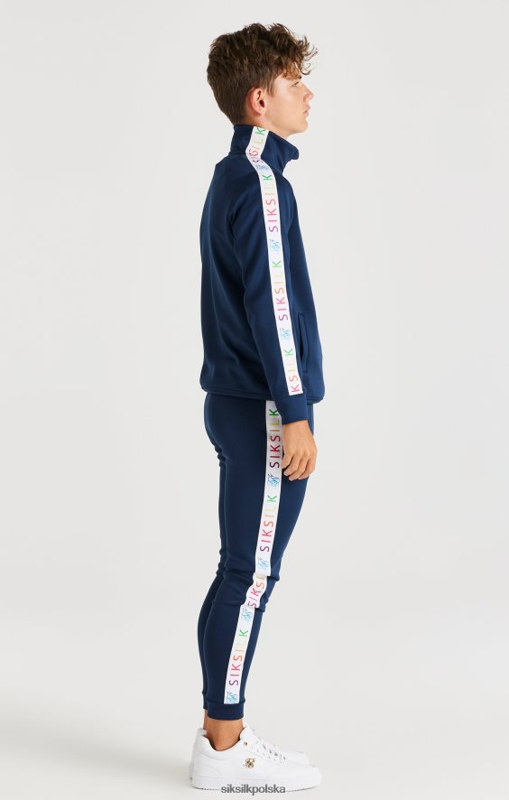 chłopcy strój 4TPF287 SikSilk tęczowy lejek - granatowy