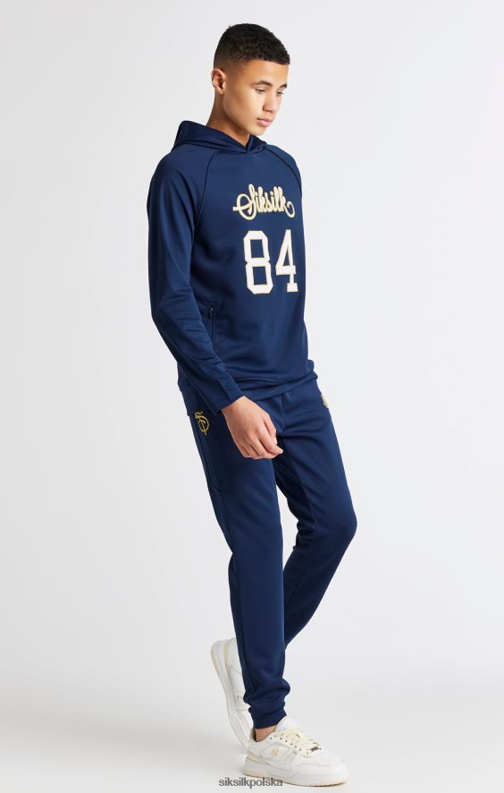 chłopcy strój 4TPF294 SikSilk granatowa bluza z kapturem w stylu retro