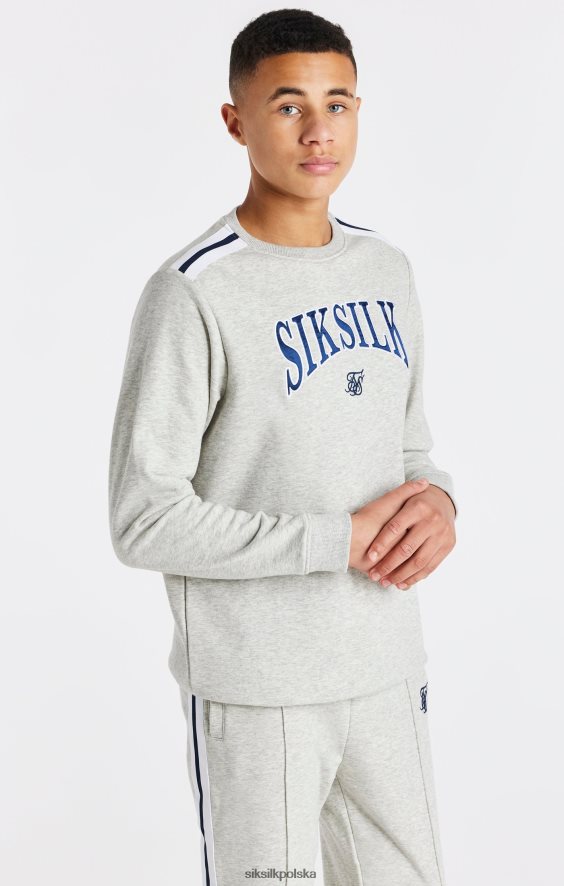 chłopcy strój 4TPF296 SikSilk szara, marglowa bluza uniwersytecka