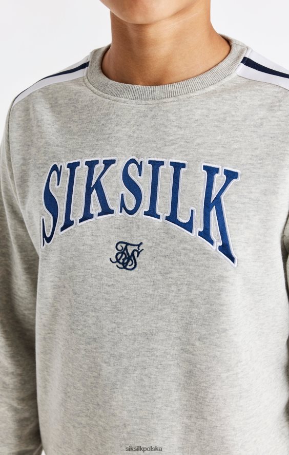 chłopcy strój 4TPF296 SikSilk szara, marglowa bluza uniwersytecka