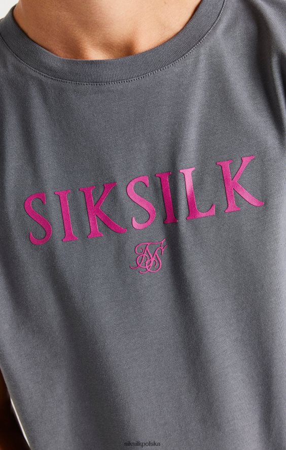 chłopcy strój 4TPF280 SikSilk szara markowa koszulka