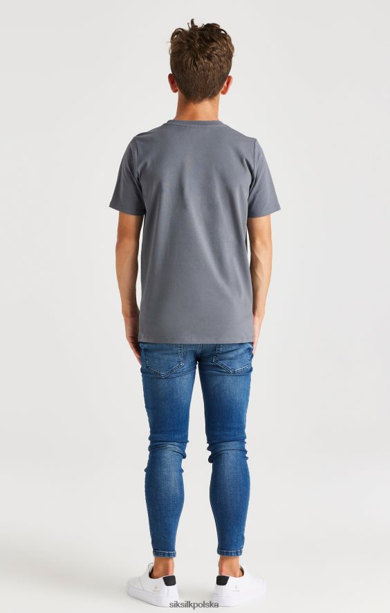 chłopcy strój 4TPF280 SikSilk szara markowa koszulka