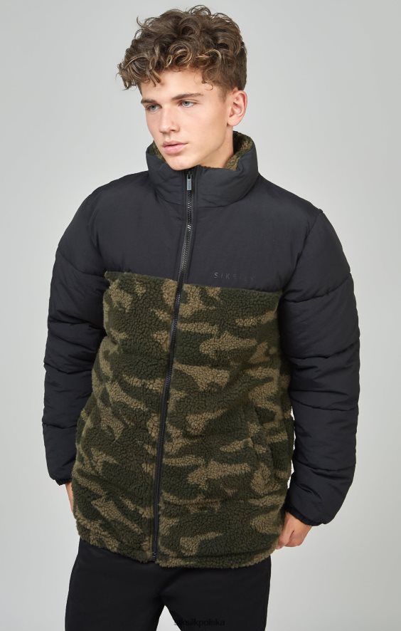 chłopcy strój 4TPF297 SikSilk Kurtka puchowa w kolorze camo borg