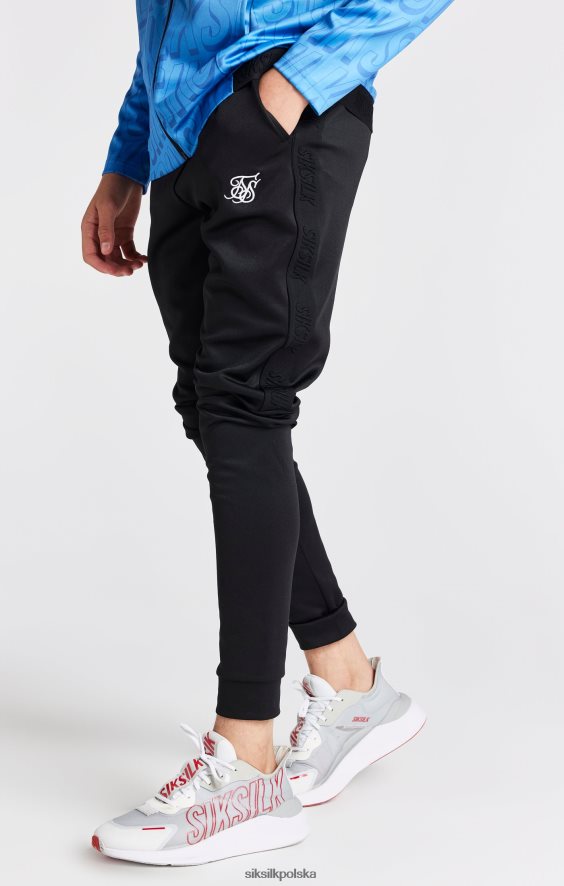 chłopcy strój 4TPF302 SikSilk czarny, obcisły jogger