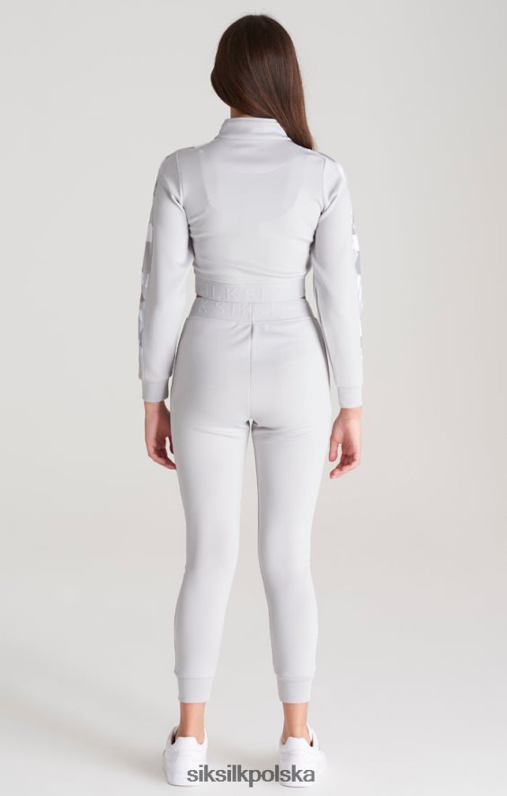 dziewczyny strój 4TPF338 SikSilk Top dresowy w kolorze szarego moro