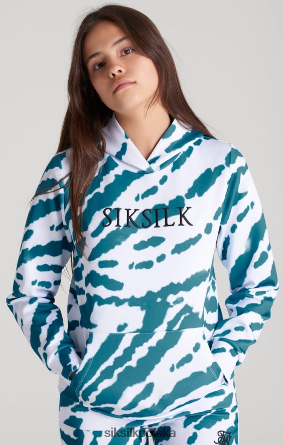dziewczyny strój 4TPF339 SikSilk Bluza z kapturem w kolorze białym