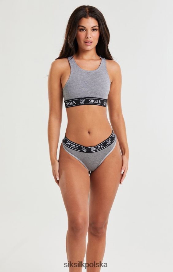 kobiety strój 4TPF218 SikSilk szara, melanżowa braletka typu racerback