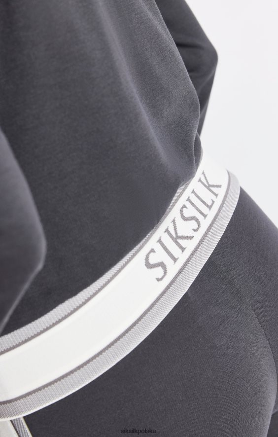 kobiety strój 4TPF81 SikSilk szary top zapinany na zamek