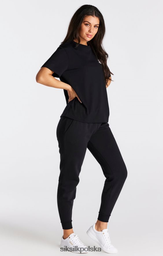 kobiety strój 4TPF40 SikSilk czarna niezbędna koszulka dla chłopaka