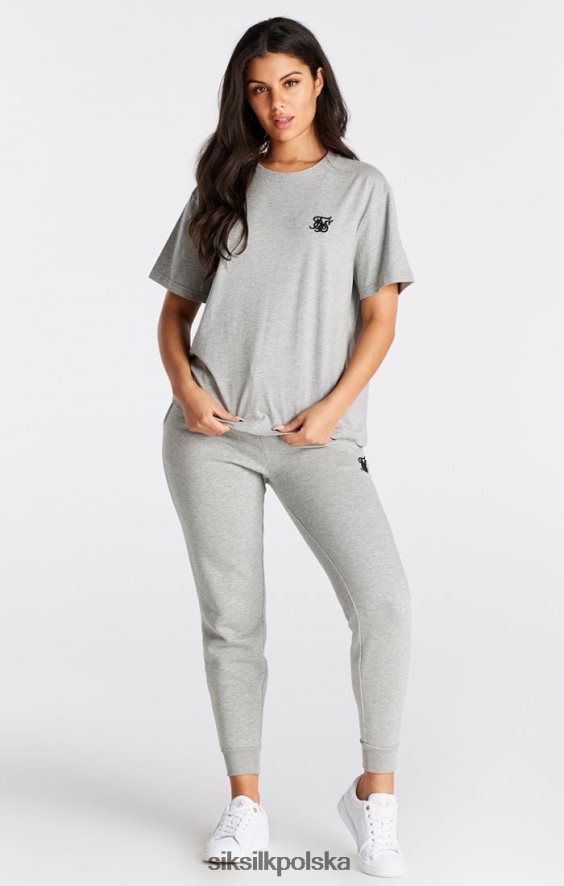 kobiety strój 4TPF41 SikSilk szara, melanżowa koszulka typu boyfriend