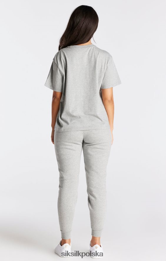 kobiety strój 4TPF41 SikSilk szara, melanżowa koszulka typu boyfriend