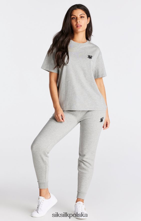 kobiety strój 4TPF41 SikSilk szara, melanżowa koszulka typu boyfriend