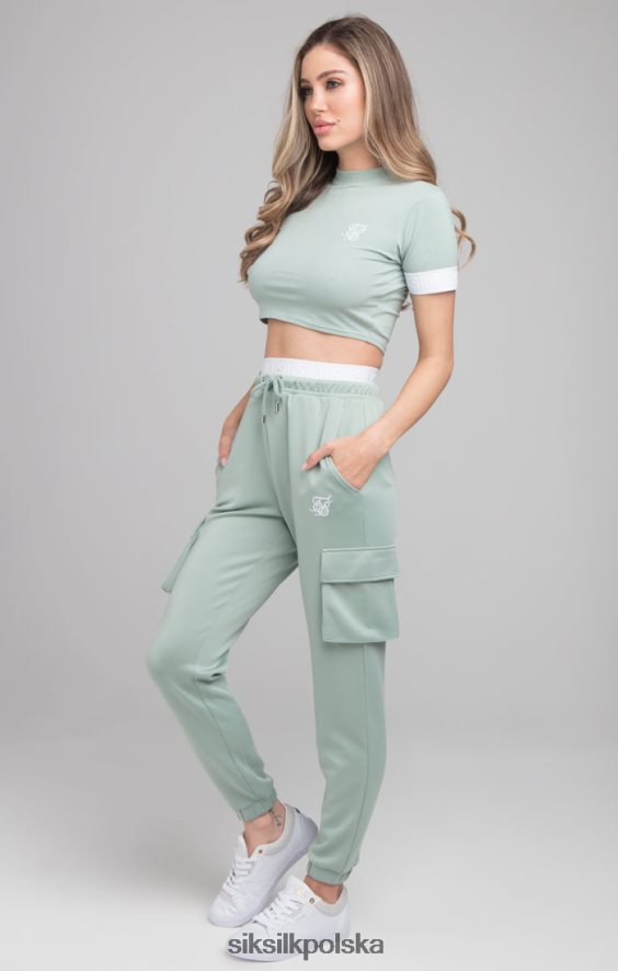 kobiety strój 4TPF46 SikSilk zielona koszulka w kratkę