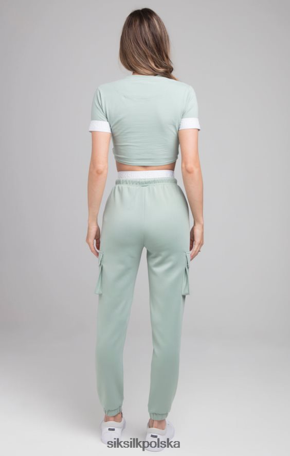 kobiety strój 4TPF46 SikSilk zielona koszulka w kratkę