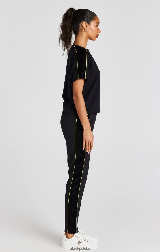 kobiety strój 4TPF49 SikSilk czarna koszulka