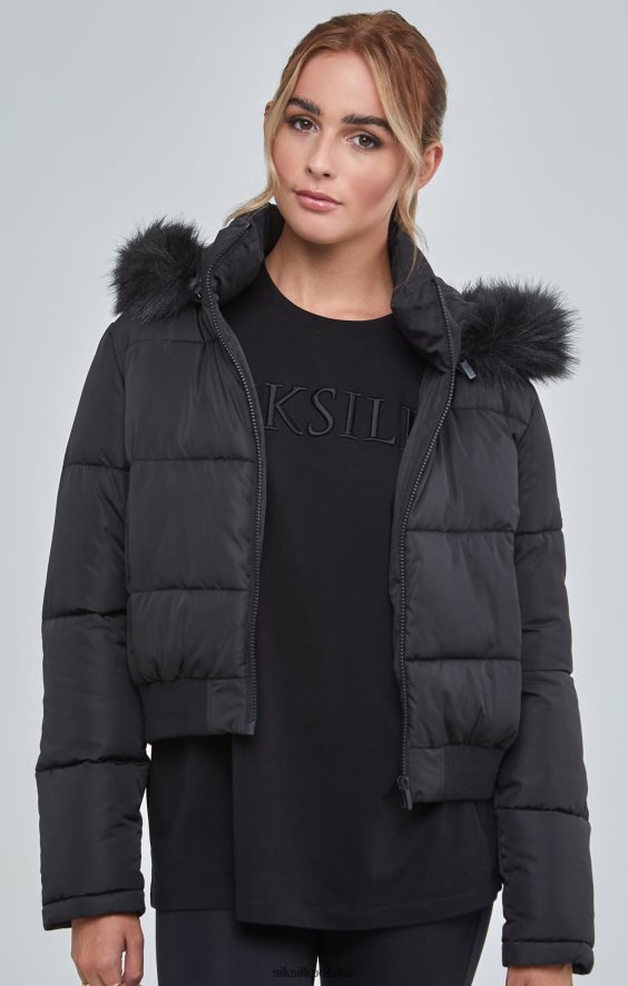 kobiety strój 4TPF127 SikSilk czarna, krótka parka