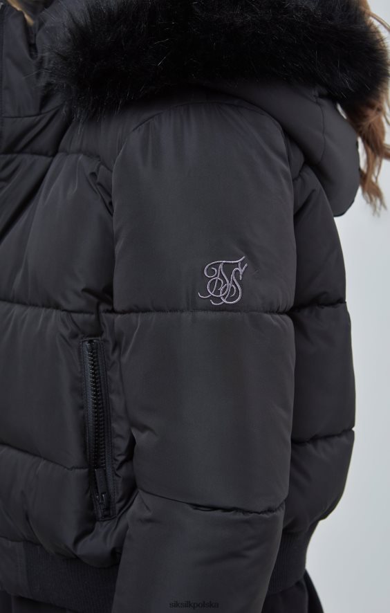 kobiety strój 4TPF127 SikSilk czarna, krótka parka