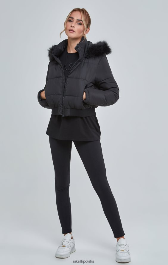 kobiety strój 4TPF127 SikSilk czarna, krótka parka