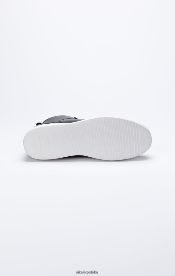 kobiety obuwie 4TPF260 SikSilk czarne, klasyczne, wysokie tenisówki