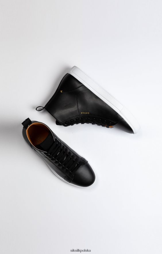 kobiety obuwie 4TPF260 SikSilk czarne, klasyczne, wysokie tenisówki