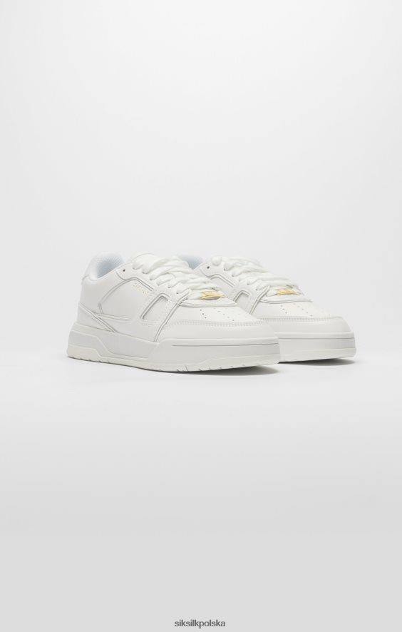 kobiety obuwie 4TPF272 SikSilk białe tenisówki z niską cholewką