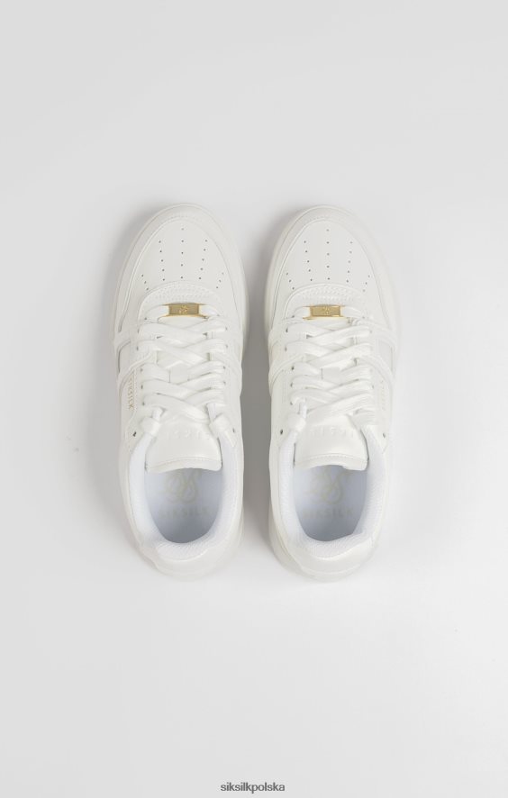 kobiety obuwie 4TPF272 SikSilk białe tenisówki z niską cholewką