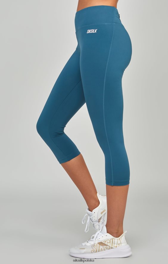 kobiety strój 4TPF170 SikSilk turkusowy sportowy niezbędnik capri