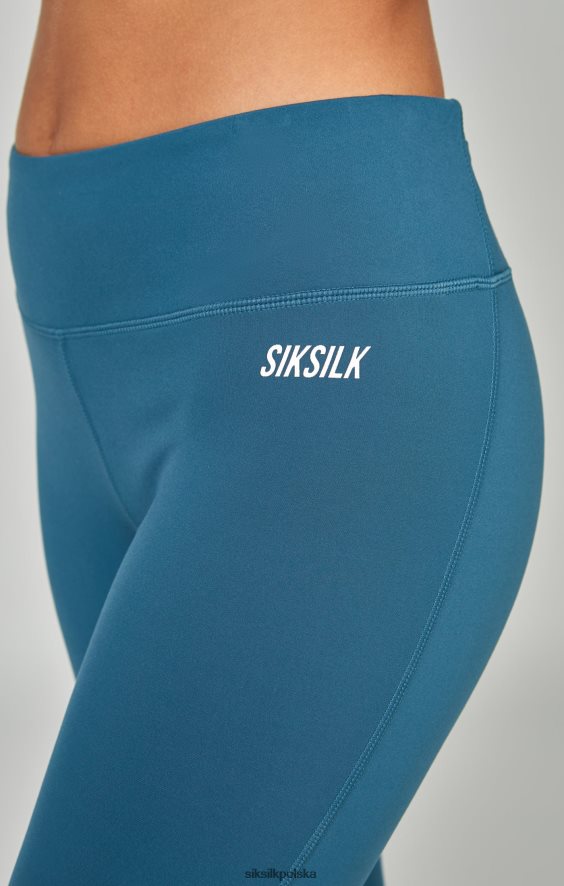 kobiety strój 4TPF170 SikSilk turkusowy sportowy niezbędnik capri