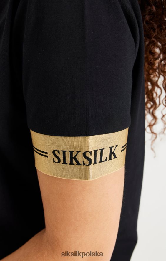 kobiety strój 4TPF143 SikSilk czarna sukienka t-shirtowa