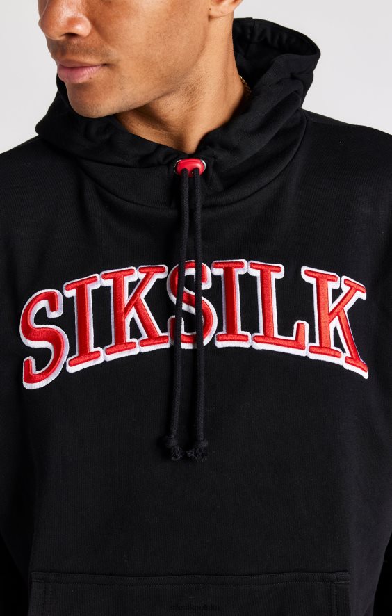 mężczyźni strój 4TPF426 SikSilk czarna bluza oversize