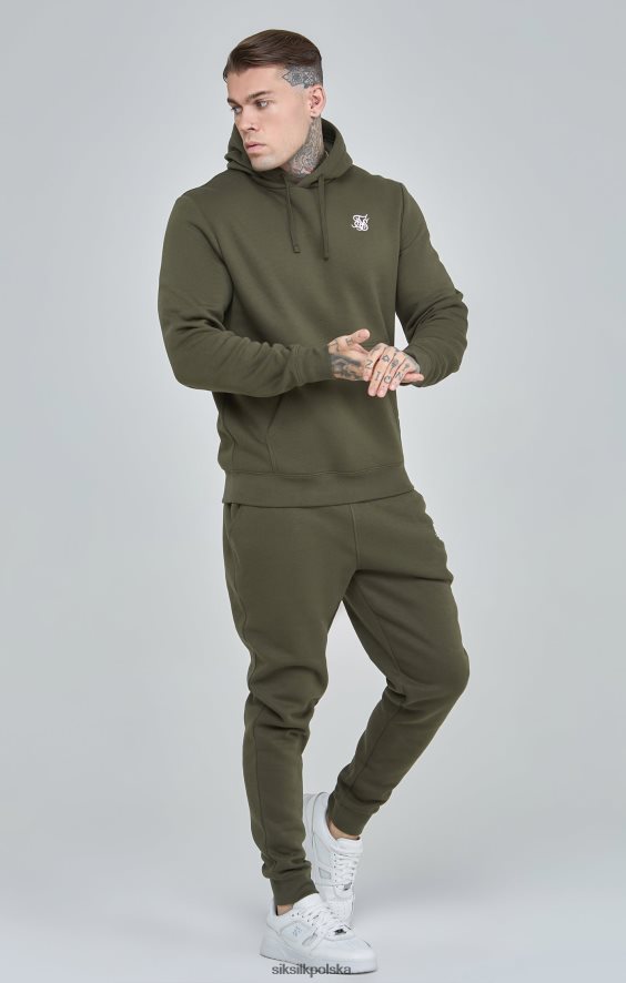 mężczyźni strój 4TPF431 SikSilk Niezbędna bluza z kapturem w kolorze khaki