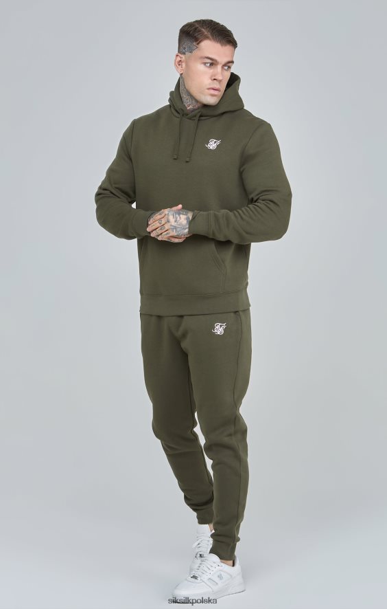 mężczyźni strój 4TPF431 SikSilk Niezbędna bluza z kapturem w kolorze khaki