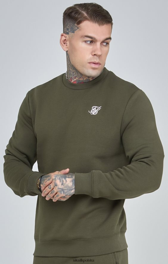 mężczyźni strój 4TPF441 SikSilk Niezbędna bluza w kolorze khaki