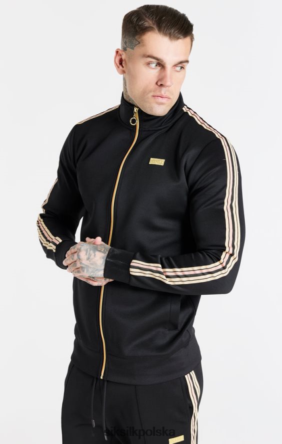 mężczyźni strój 4TPF446 SikSilk Czarny lejek zapinany na zamek