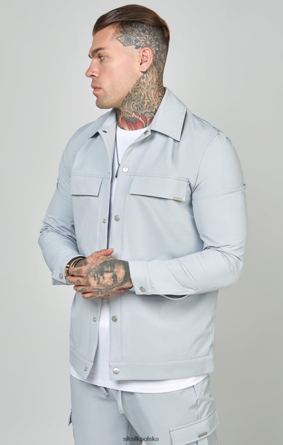 mężczyźni strój 4TPF462 SikSilk szara koszula użytkowa