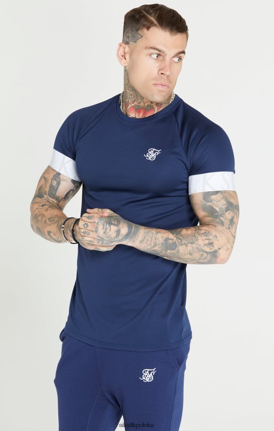 mężczyźni strój 4TPF369 SikSilk granatowa koszulka z elastycznym mankietem