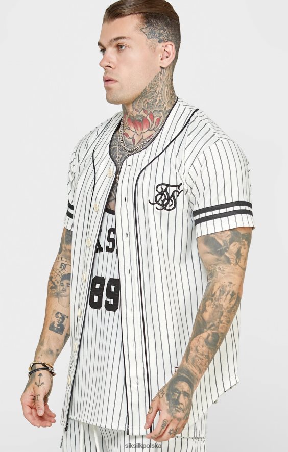 mężczyźni strój 4TPF391 SikSilk beżowa koszulka baseballowa