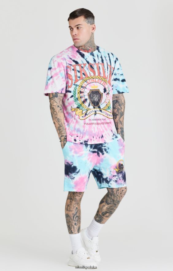 mężczyźni strój 4TPF403 SikSilk T-shirt typu oversize typu tie-dye