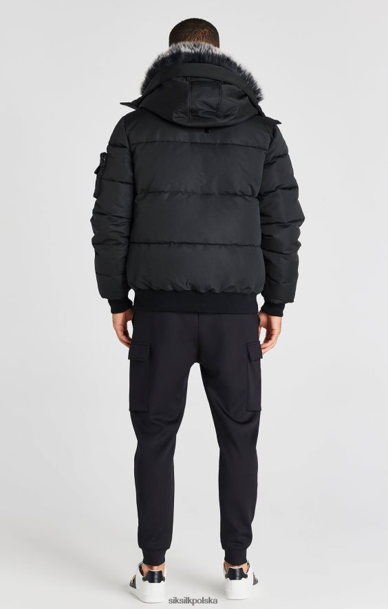 mężczyźni strój 4TPF483 SikSilk czarna kurtka bomberka