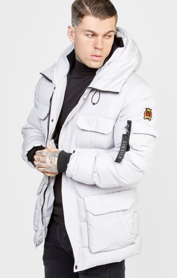 mężczyźni strój 4TPF487 SikSilk szara parka