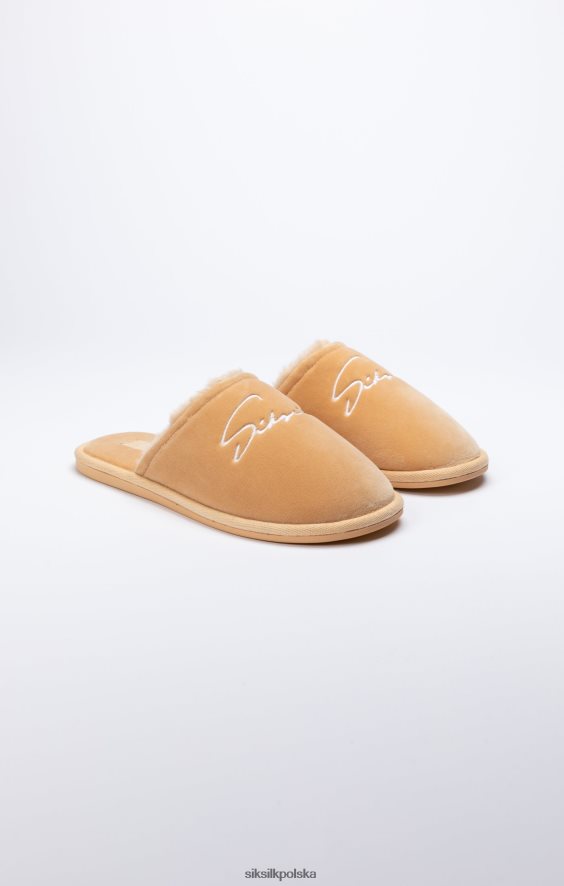 mężczyźni obuwie 4TPF7 SikSilk beżowy pantofelek z haftowanym logo