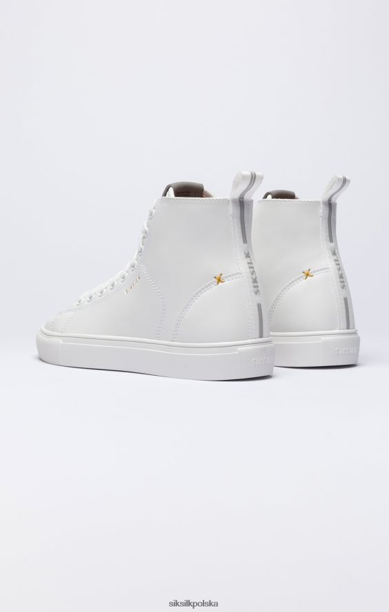 mężczyźni obuwie 4TPF19 SikSilk białe, klasyczne buty sportowe za kostkę