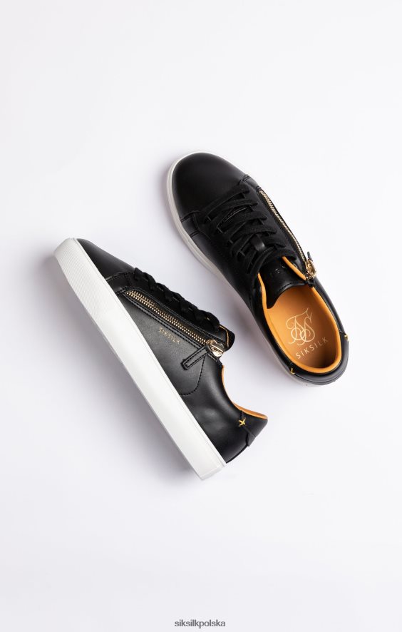 mężczyźni obuwie 4TPF5 SikSilk czarne, klasyczne buty sportowe z funkcjonalnym zamkiem