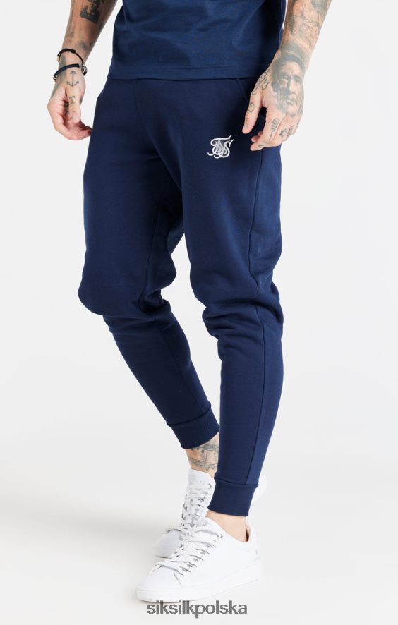 mężczyźni strój 4TPF539 SikSilk granatowy, dopasowany jogger