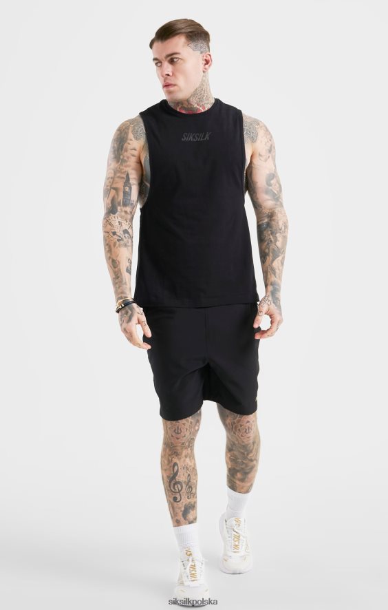 mężczyźni strój 4TPF590 SikSilk czarne spodenki sportowe