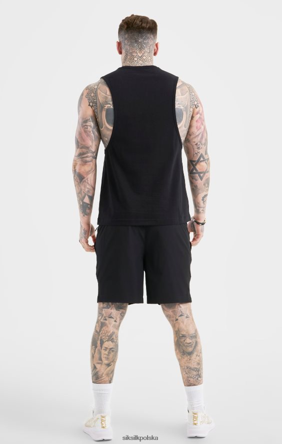 mężczyźni strój 4TPF590 SikSilk czarne spodenki sportowe